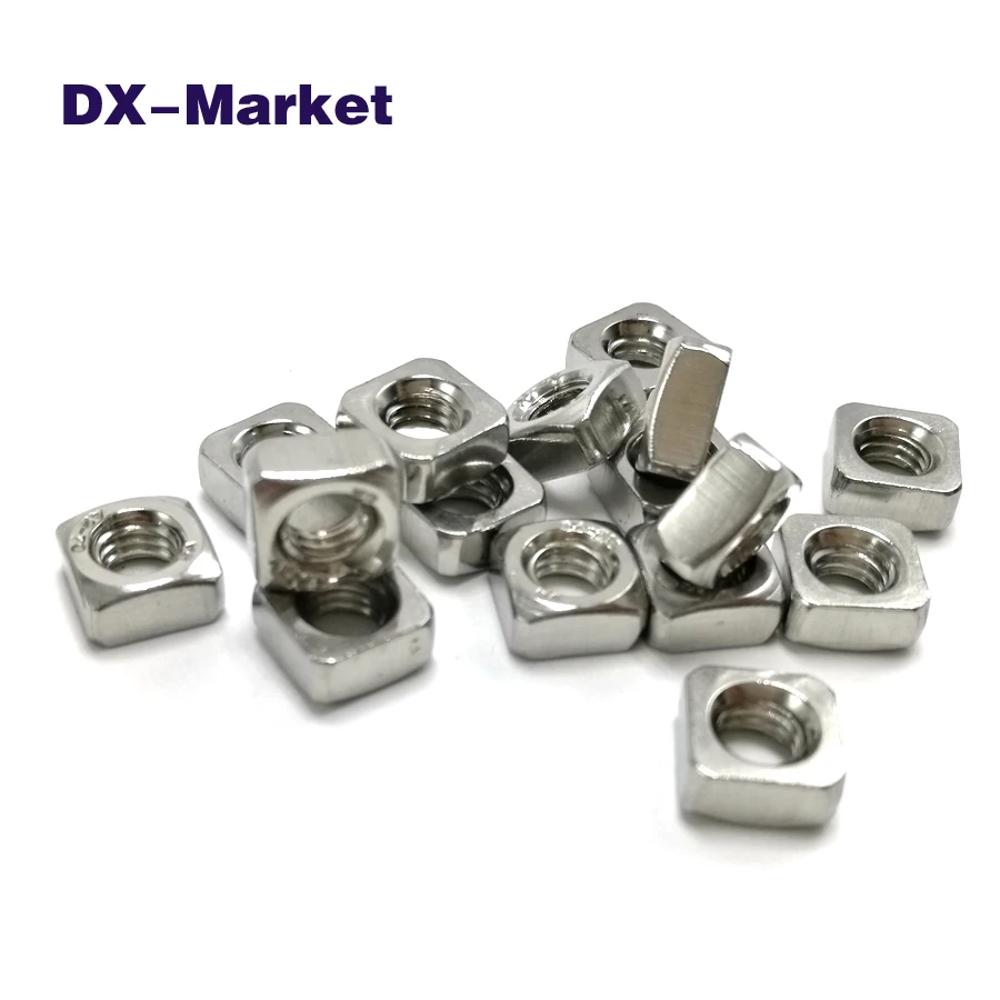 M3-M12 Stainless Steel Square Nut ,SS304 Metric Thread Nuts Set,B022
