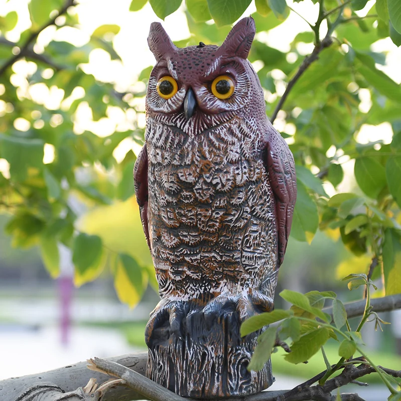 ZILIN great horned owl bird scaring decoy/bird repellent   17*15*41 cm