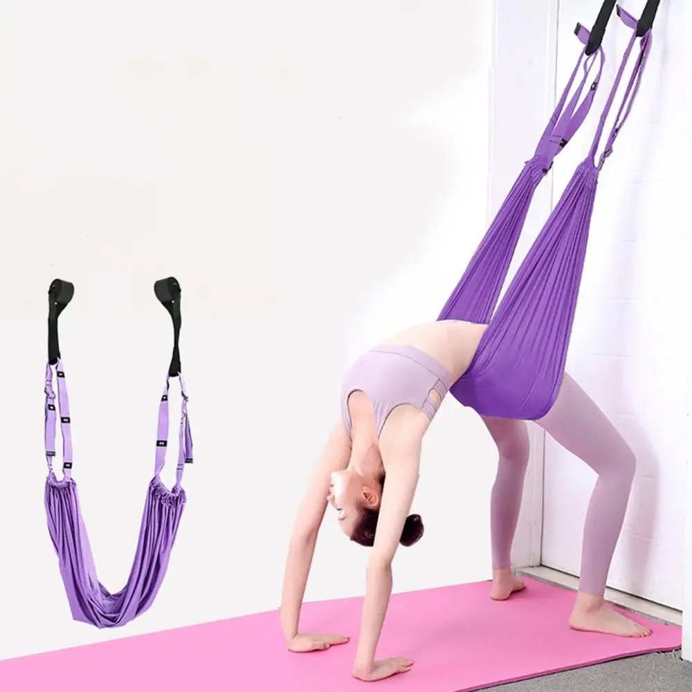 Adjustable Aerial Yoga Strap, Elastic Stretch Door Hanging Yoga Belts, Anti-Gravity Inversion, Handstand Training, Hammock Swing