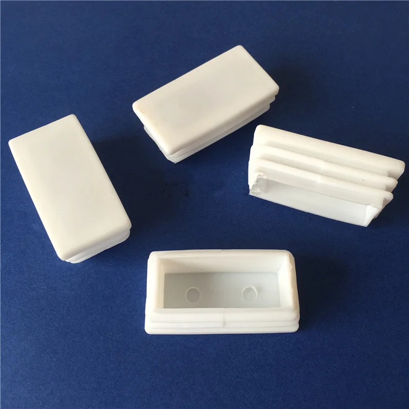 

50x100mm White Plastic Rectangle Blanking End Caps Cap Tube Pipe Inserts Plug Waterproof Cap Pipe Plug Foot Pad