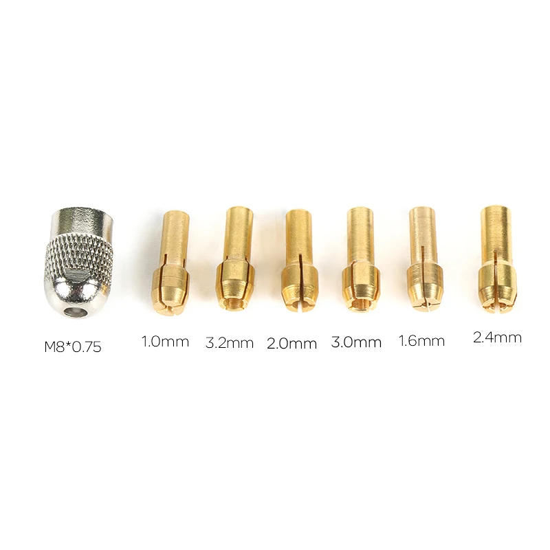 7PCS/lot Drill Head Locked Chuck Kits Mini Drill Dremel Rotary Tool Accessories Set Dremel Multipro Drill Lock Nut Electric