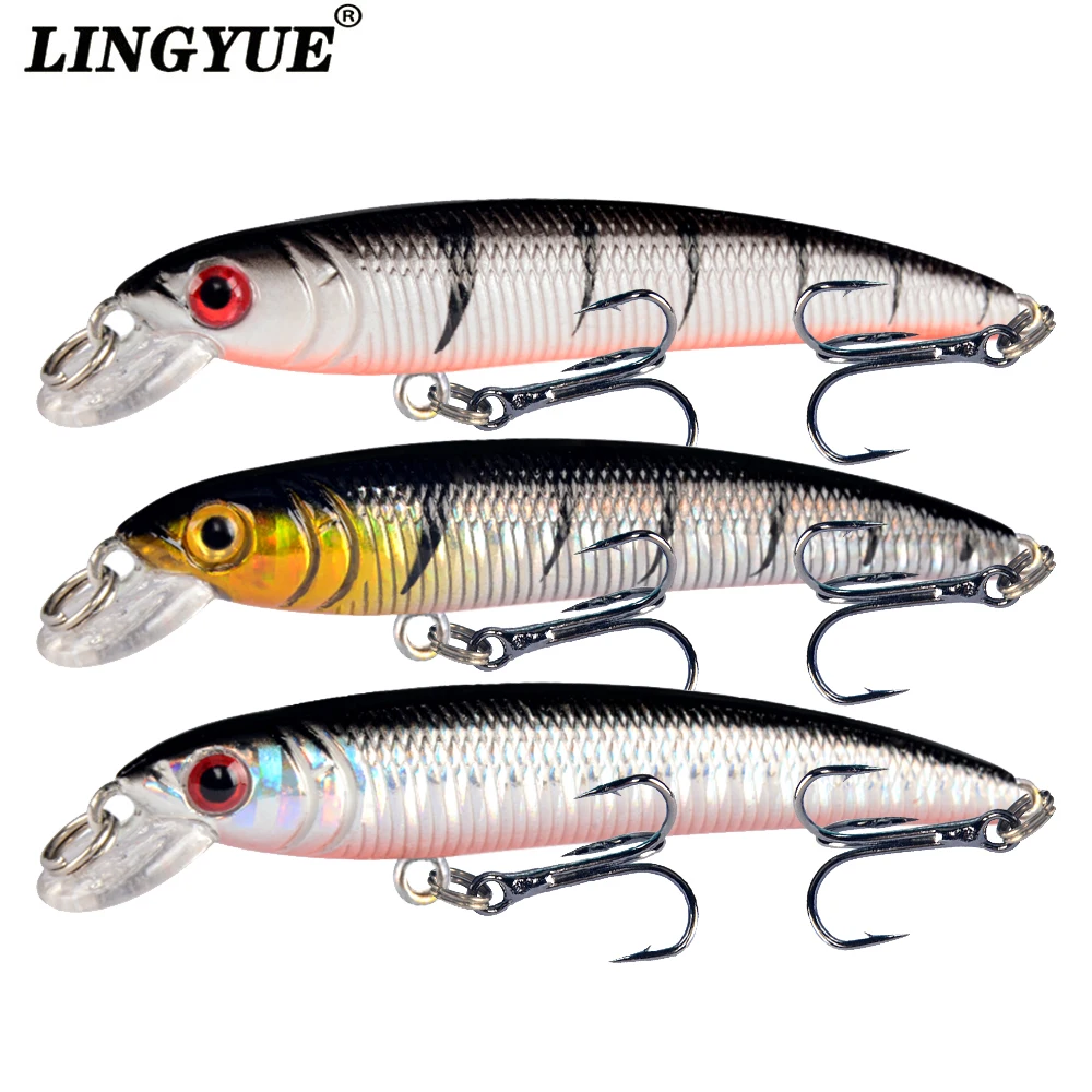 LINGYUE 1PCS Tight Minnow Fishing Lure 7.5CM/5.6G Hard Crankbait Wobbler Isca Artificial Bait Pesca Leurre For Bass Pike Lures