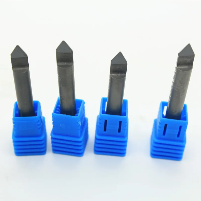 Diamond 6mm 8mm milling cutter engraving v Bits Flat Bottom 3d engraver carving tool for cnc stone Marble Granite Router set