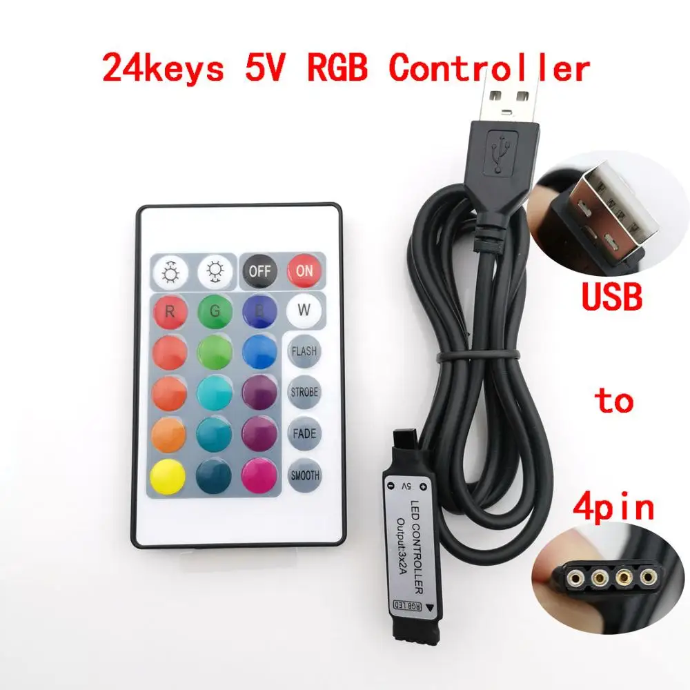 ماجيك هوم 5-12-24V Led Rgb IR RF الأشعة تحت الحمراء وحدة تحكم لاسلكية ل 3528/2835/5050 RGBW 24/44 مفاتيح واي فاي App LED قطاع تحكم