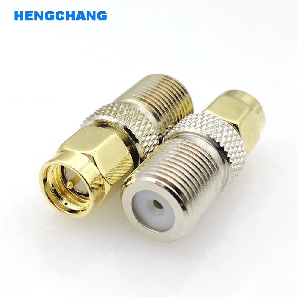 F Type Connector To SMA Straight RF Coaxial Adapter F Connector Female To SMA Male Convertor 1Pcs