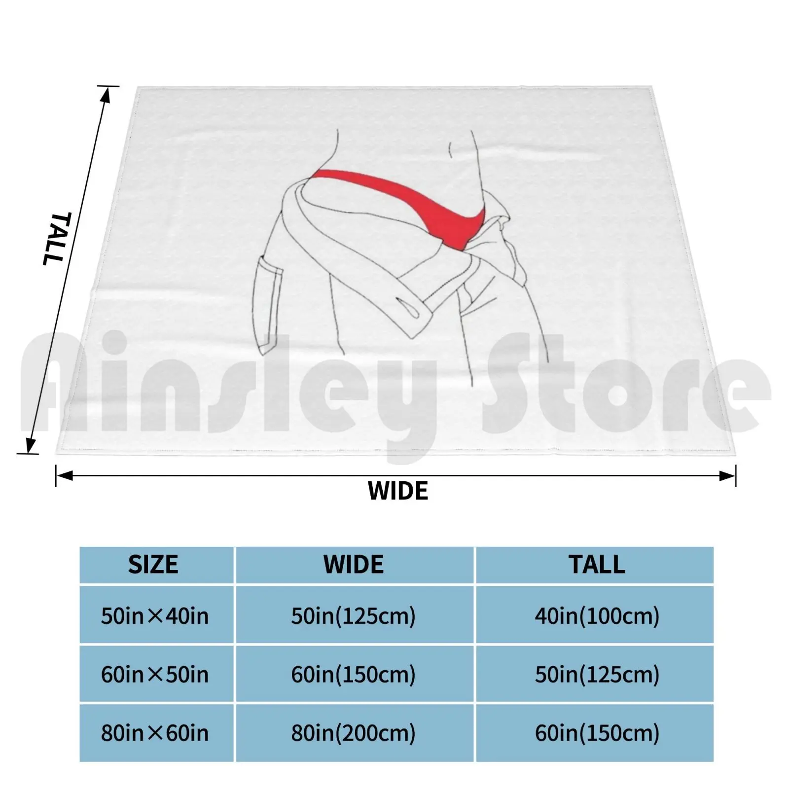 Woman With Red Pants-Women Line Art Illustrations Blanket Super Soft Warm Light Thin Couple Couple Have Sex