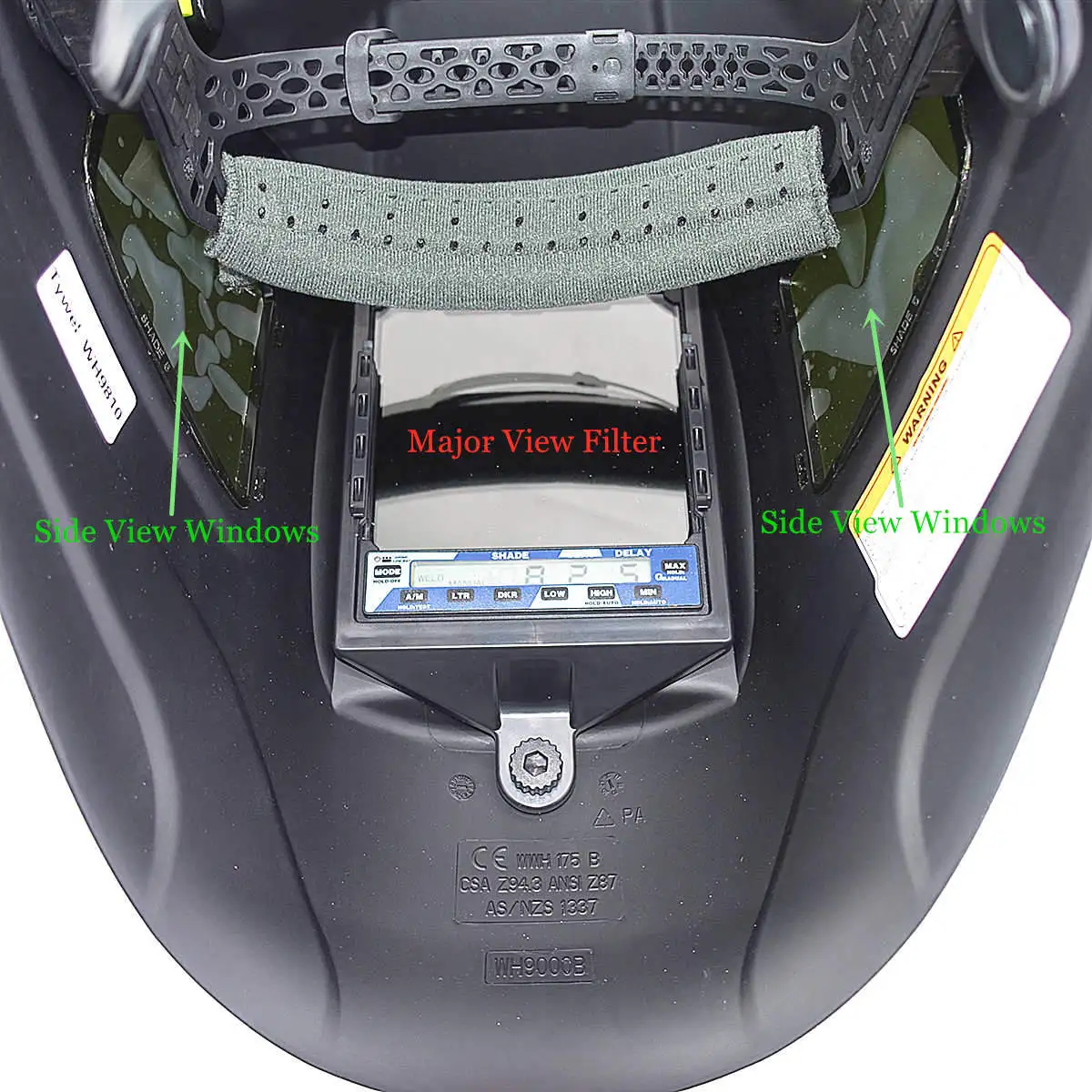 Auto Darkening Welding Mask View Size 100x93mm DIN 4-13 5 Sensors  EN379 Welding Helmet