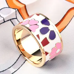 Titanium Silk Scarf Ring Enamel Colourful Luxury Brooch For Scarves Vintage Design Shawl Buckle For Women Different Gift