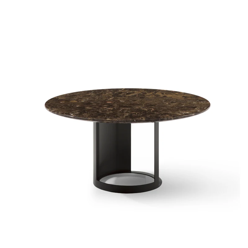 GY Modern Minimalist Marble Coffee Table Living Room Combination Sets Light Luxury round Tea Table Model Room Side Table