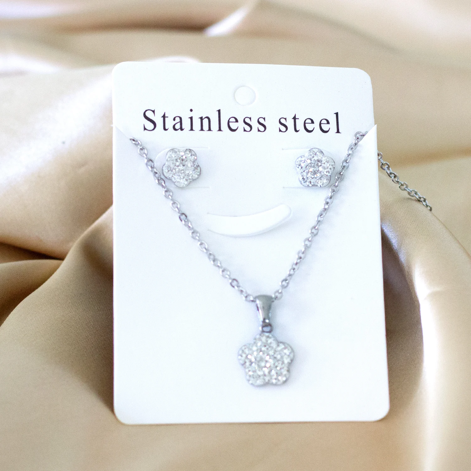 серьги Animals Plants Flowers Butterfly Necklace Earrings Sets Stainless Steel Jewelry for Women Gold Color 2022 Trendy Wholesal