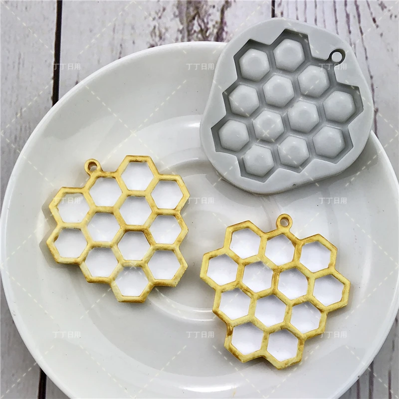 

Fondant Silicone Mold honeycomb cavity easy to Demold Craft For Diy Maker Provide Customizable