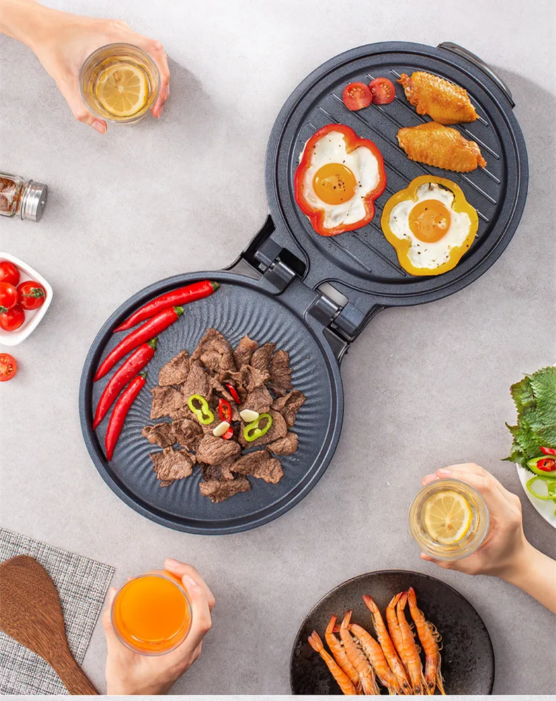 220V non-stick elektryczne urządzenie do wyrobu naleśników crepes szybkie ogrzewanie patelnia Multicooker Pancake forma do pieczenia pizzy kuchenka