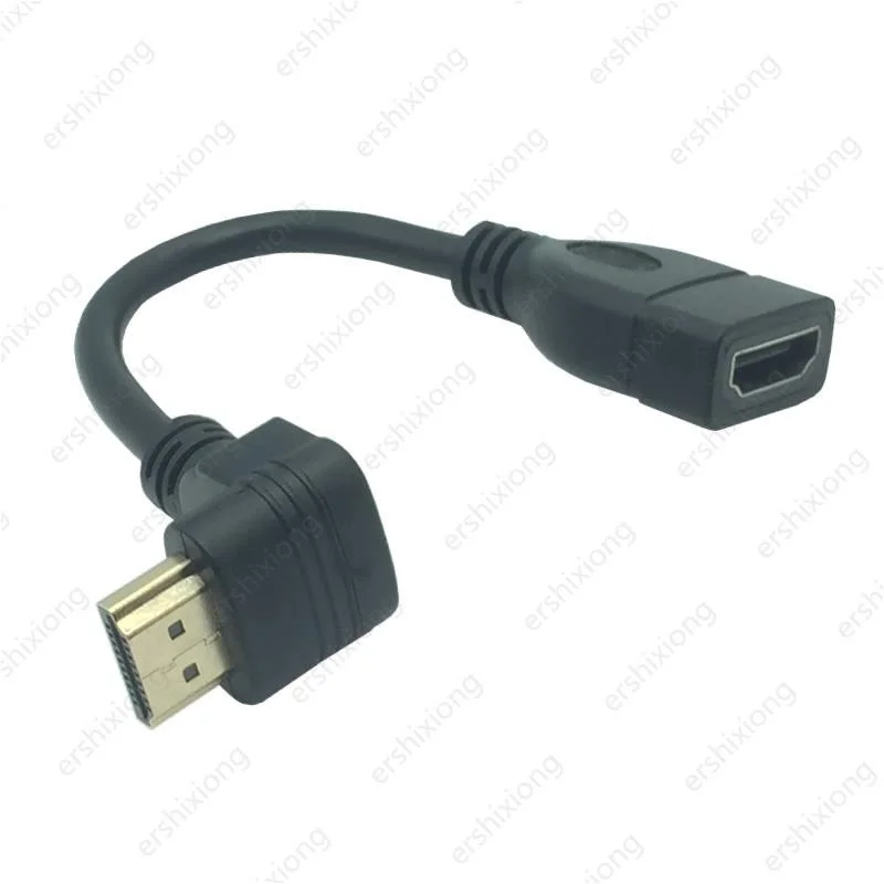 Adapter kabel męski na żeński HDTV konwerter kąt prosty 90 stopni obracający przedłużacz do 3D 1080P HDTV XBOX PS3 DVD