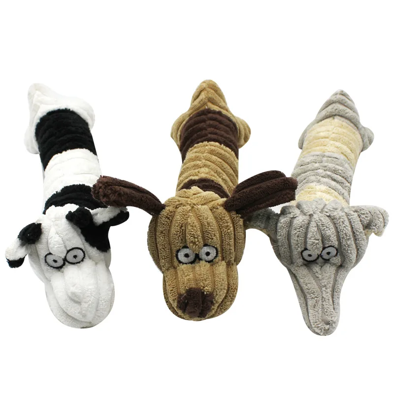 

Pet Chew Toy Cute Dog Elephant cows Shape Pet Dog Cat Biting Chew Bite Funny Plush Sound Squeak Pets Supplies Dog Chew Toy