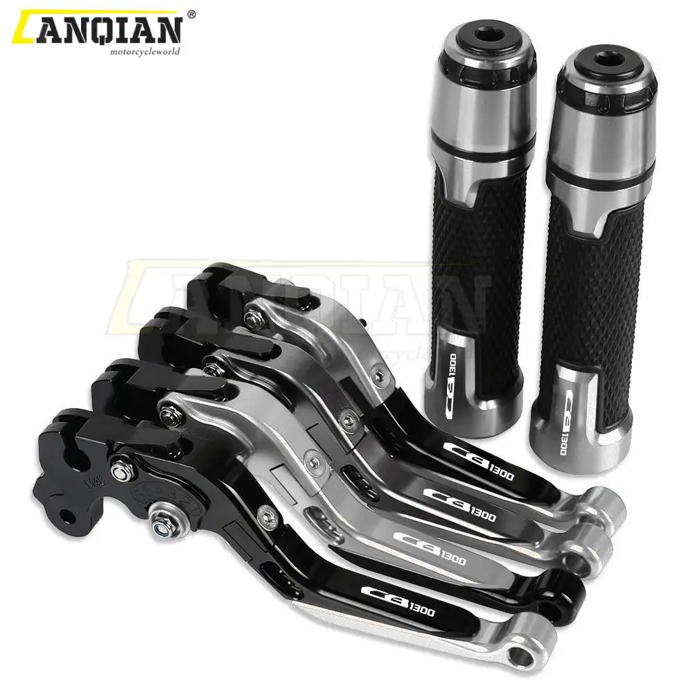 

Motorcycle Brake Clutch Levers Handlebar knobs Handle Hand Grip Ends FOR HONDA CB 1300 CB1300 2003 2004 2005 2006 2007 2008-2010