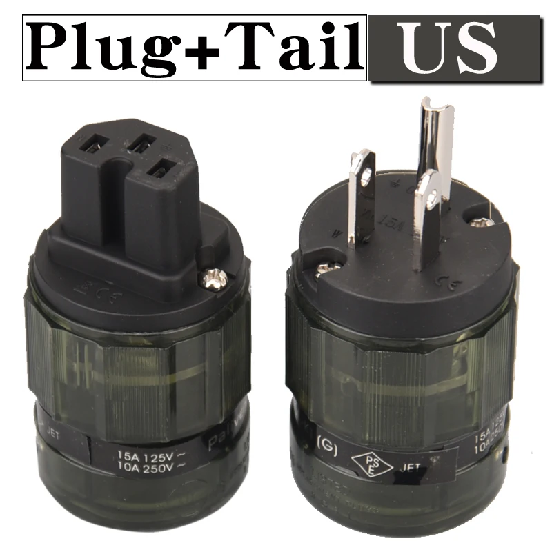 HIFIDIY LIVE EU/US/AU PURE ทองแดง Silver Plated Power Plug Connector สำหรับ HIFI เสียงสำหรับแหล่งจ่ายไฟสายไฟสีเขียว