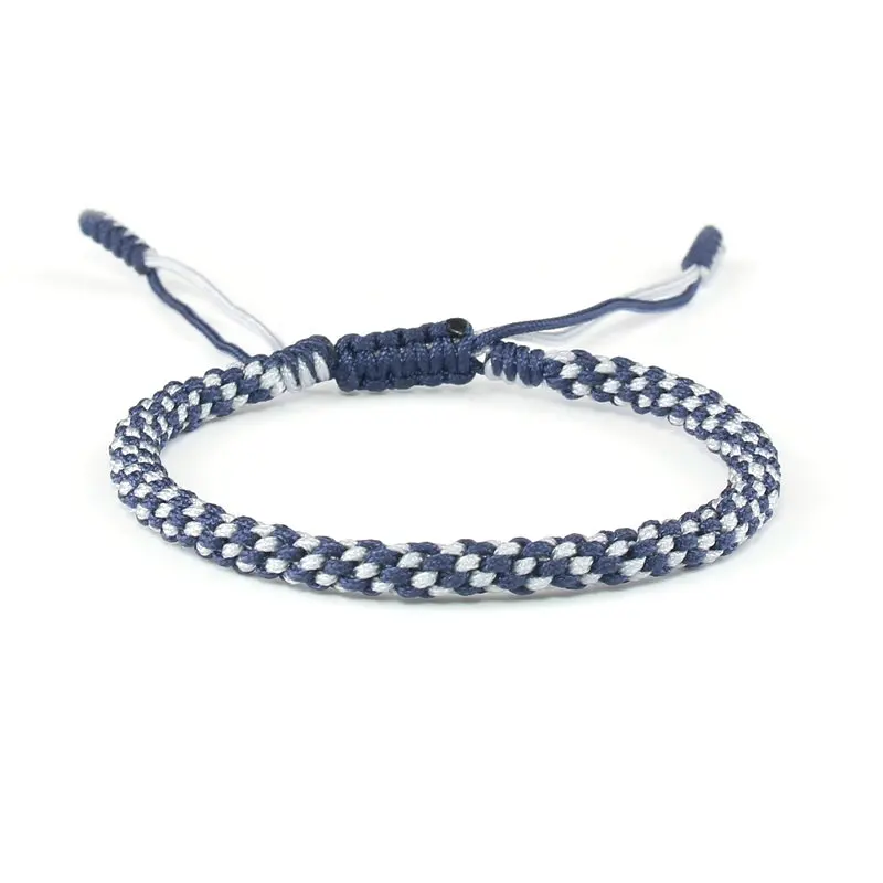 Handmade Braided Rope Bracelet Men Tibetan Buddhist Lucky Charm Corn Knot Bracelets for Women Couple Friendship Jewelry Gift