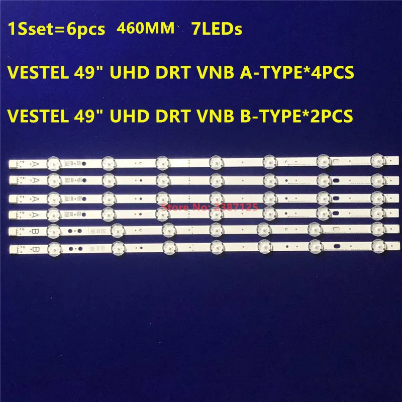 

LED strip for VES490UNDL-2D-N11 VESTEL 49" UHD DRT VNB A/B-TYPE REV0.1 49L3753DB 49HE4000 49U6663DB 49U5863DB 49PUS6031/12