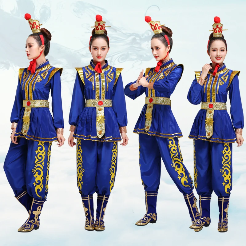 

Chinese Drama clothing woman classical dance wear opera blue Hua mulan costume Festival Cosplay Stage Wear actress