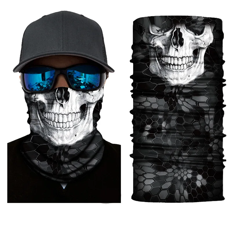 

Unisex Motorcycle Face Mask Biker Skull Balaclava Scary Masque Face Shield Mask Mascarilla Mascara Moto Riding Bandanas