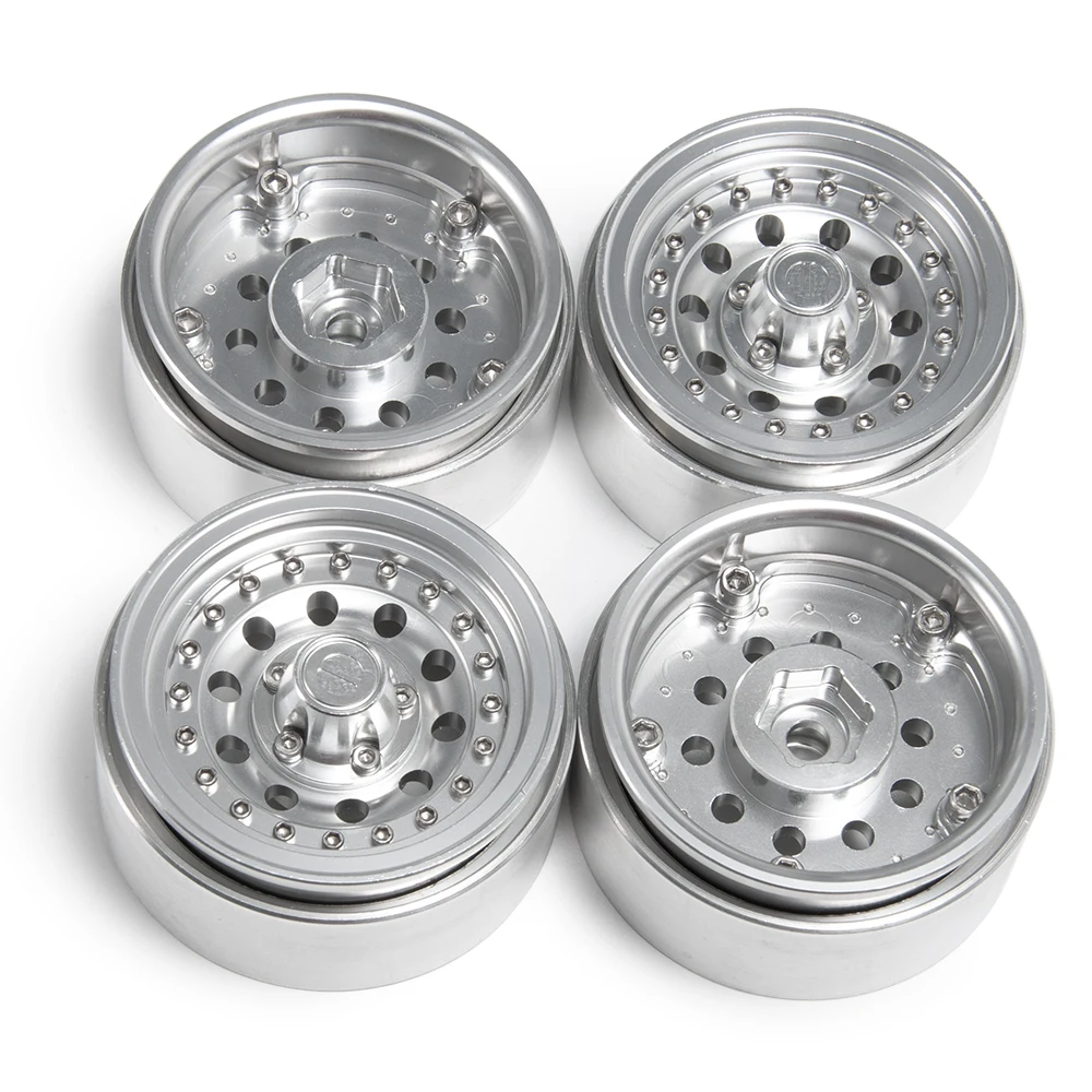 AXSPEED Metal Alloy 1.9 inch Beadlock Wheel Rims Hub For 1/10 RC Crawler Car SCX10 SCX10II 90046 TRX4 D90 D110 CC01