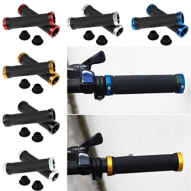 

Bicycle Grips MTB Road Cycling Handbar Grips Rubber Silicone Non-slip Bilateral Lock Handle Grips Bike Accessories