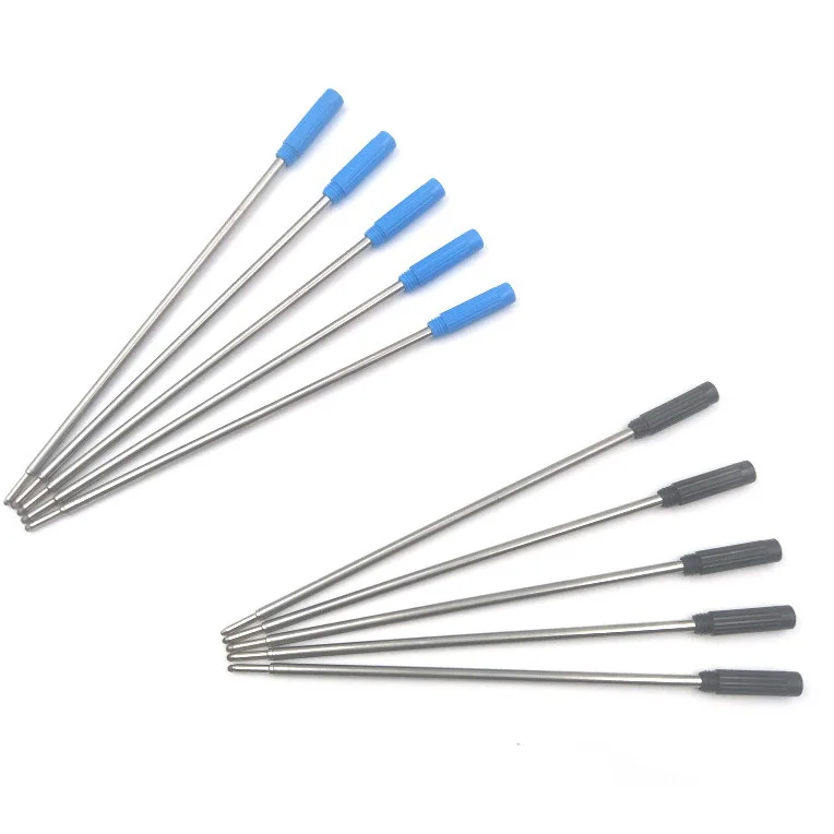 10 pcs Metal ballpoint pen cartridge refill 7cm replacement for oil based rotary refill