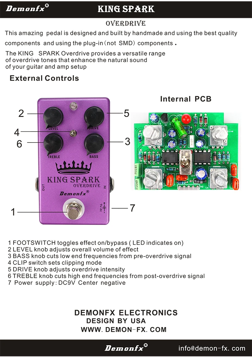 Demonfx AT-DS Freedman BE-ODX Guitar Effect Pedal Overdrive Distortion Delay CHorus AUTOWAH Pedal
