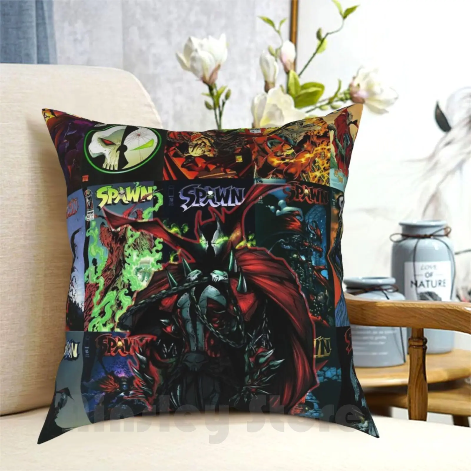 Pillow Case Printed Home Soft Throw Pillow Soawn Comic Comic Book Hell Demon Geek Hero Superhero