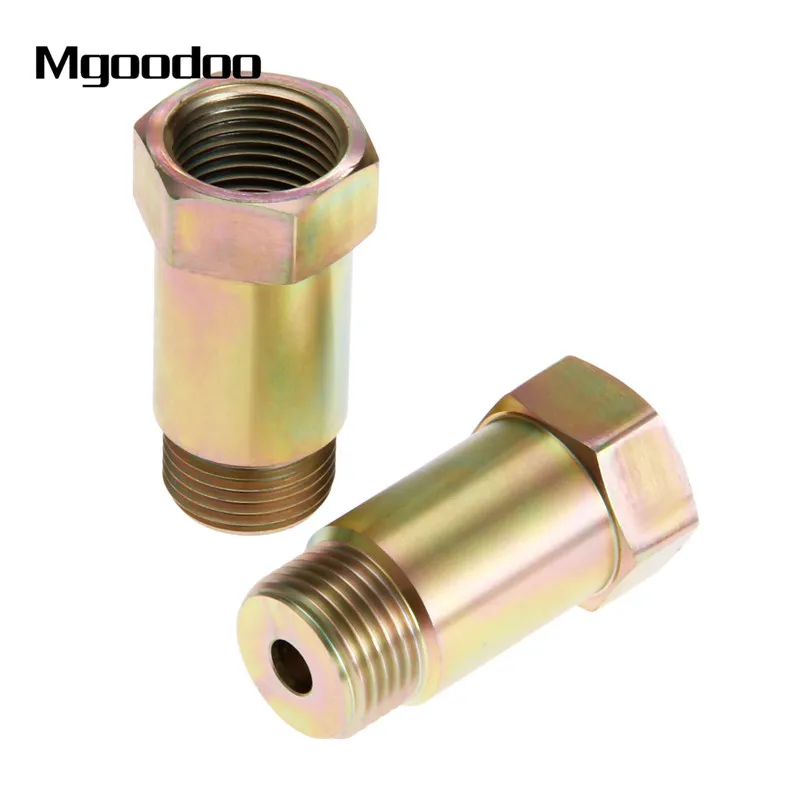 Mgoodoo Universal 2Pcs M18x1.5 O2 Iron Plating Zinc Sensor Spacer Adapter Isolator Extender Bung Adapter Car Part