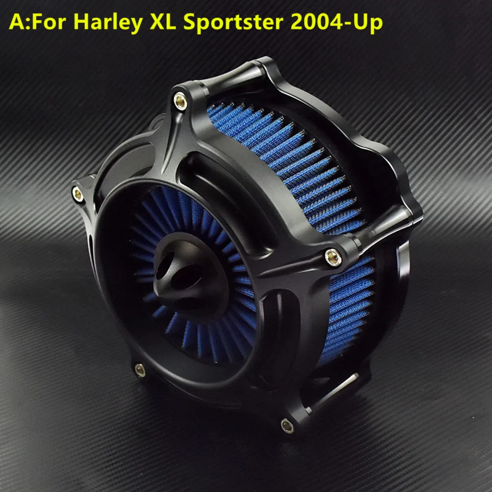 Motorrad Turbine Luft Reiniger Filter Für Harley Touring Road King Street Road Glide Sportster XL883 Dyna Softail Fatboy FXDLS
