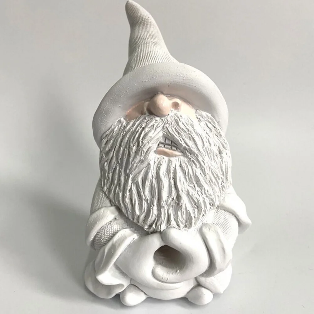 Outdoor garden white clothes dwarf resin pendulum dwarf garden resin crafts ornaments