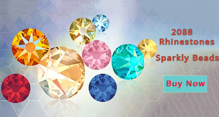 YANRUO 2088 Cold New Element AB Strasssteine, nicht heißklebend, flache Rückseite, SW Gems, zum Aufkleben auf Nägel, Kristalle für Bastelarbeiten – Detail 1