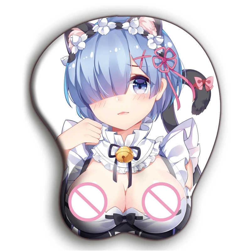 16Styles Creative Japanese Cartoon Anime 3D Sexy Chest hip Silicone Mouse Pad Wristbands Mice Mousepad Wrist Rest Support Office