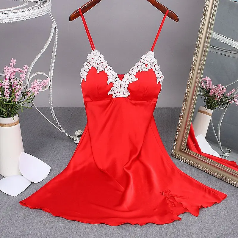 Fashion 2024 New Summer Women\'s Night Robe Bath Gown Faux Silk Nightgown Sleepwear Nightdress Pajamas Size M L XL XXL 1D-1