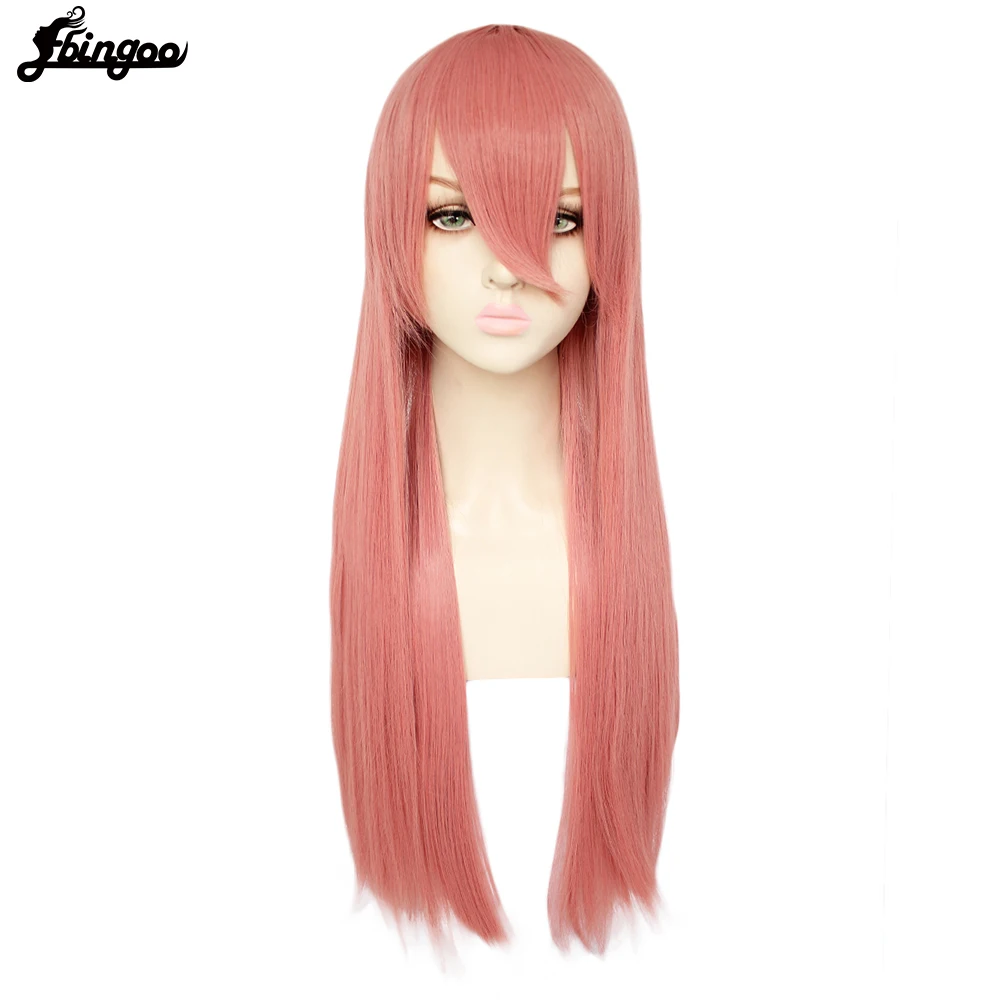 Ebingoo Multicolor Long Straight Heat Resistant Synthetic Hair Wig Women Universal Cartoon Cosplay Wig Anime Costume Party Wig