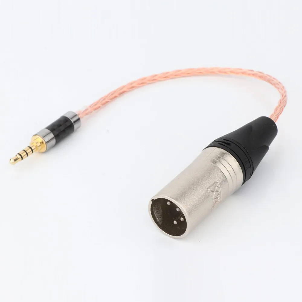 Preffair 1PC 3.5mm TRRS Balanced Male to 4-Pin XLR Balanced Female 7N OCC Copper Silver plated Adapter Cable