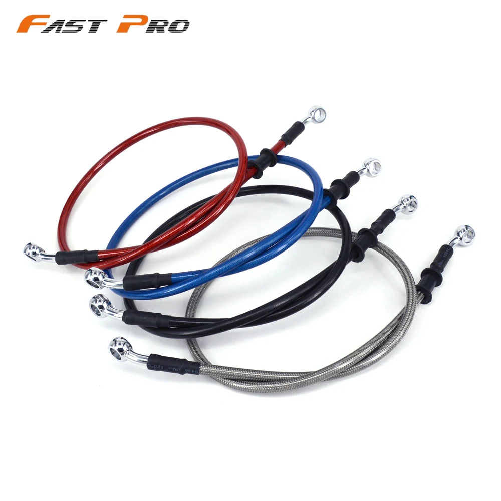 Motorcycle 500mm-2000mm Braided Steel Hydraulic Reinforced Brake Clutch Radiator Oil Cooler Hose Line Pipe Tube 28 Degree Banjo