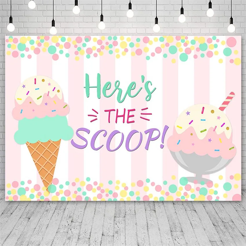 Avezano Photography Backdrops Ice Cream Theme Party Newborn Decor Poster Photo Banners Backgrounds For Photo Studio Photocall