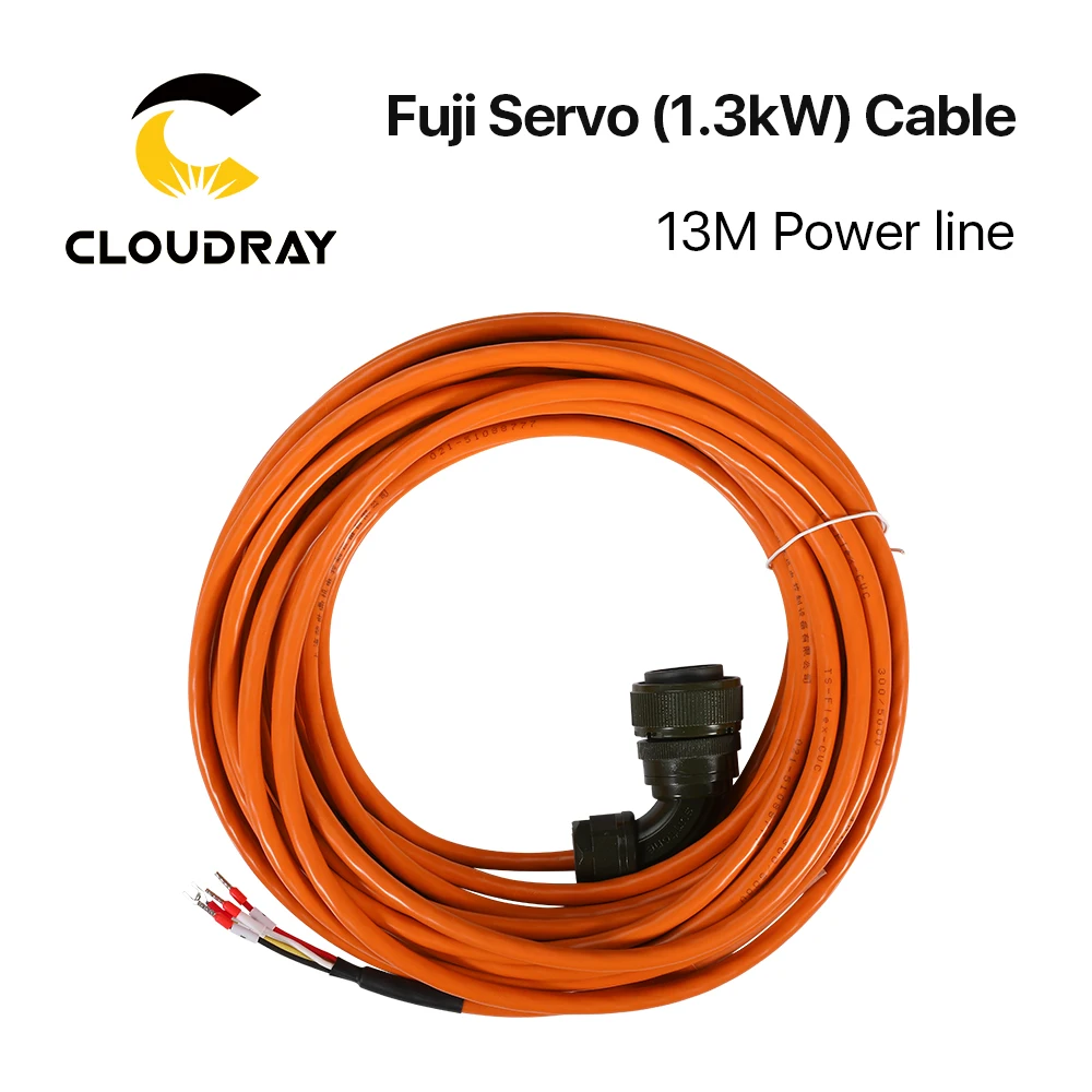 

Cloudray 1.3kW Fuji Servo Cable Set Encoder Cable+Power Cable 13Meters for Fuji Servo Motor & Driver CNC Fiber Laser Machine