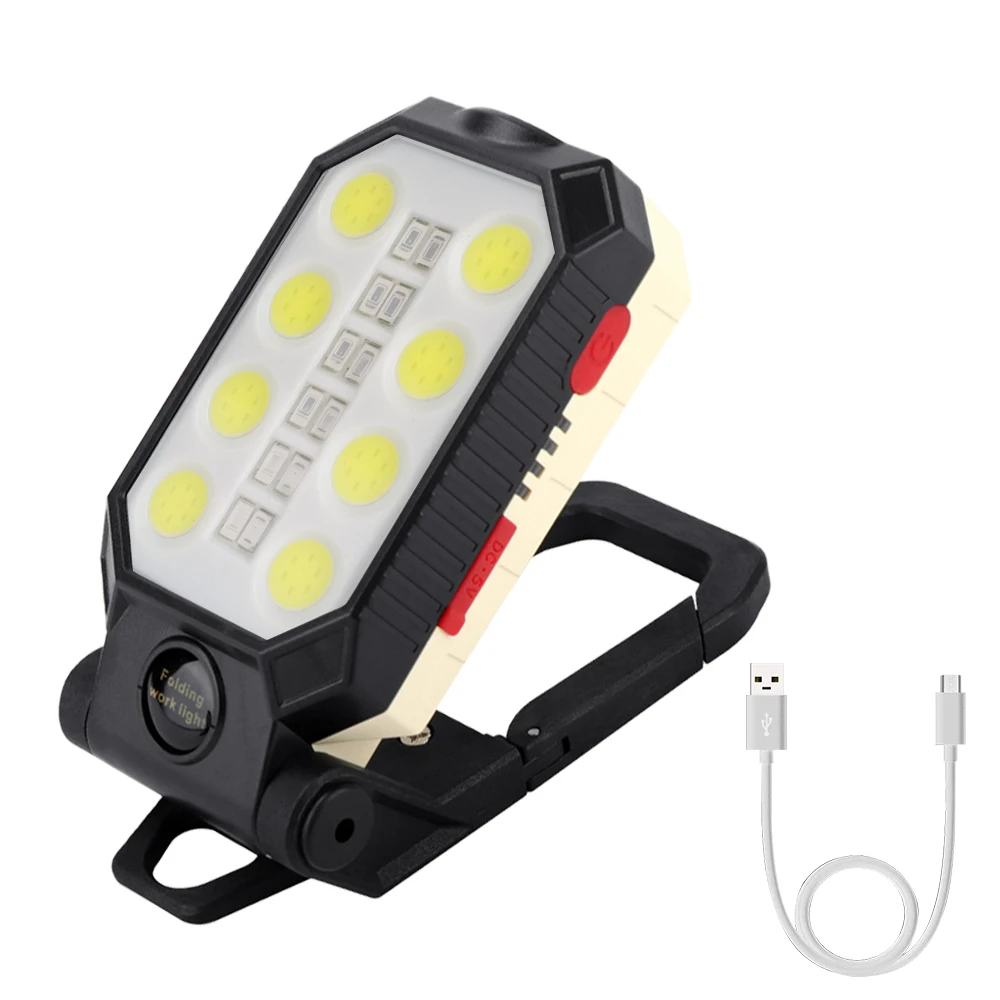 Boruit ไฟฉาย LED แบบชาร์จไฟได้ USB, ไฟฉายทำงานตะเกียงตั้งแคมป์แบบพกพากันน้ำโคมไฟฉุกเฉิน