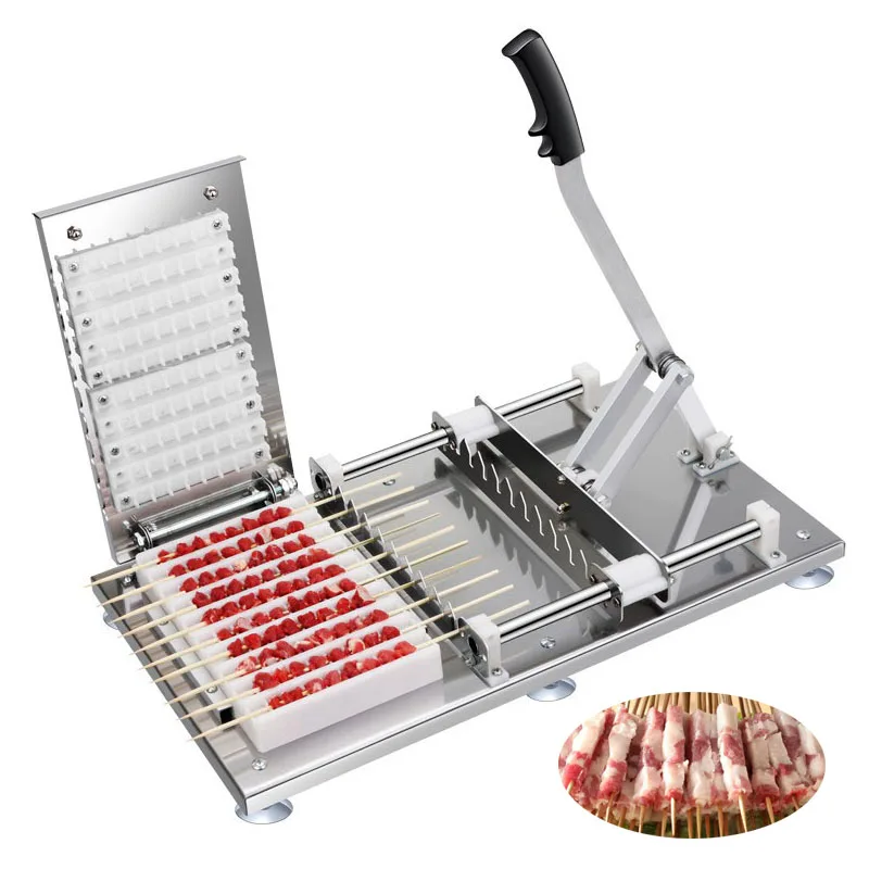 

Commercial Meat Skewer Machine Barbecue Wear Beef And Lamb Skewers Manual Skewer Raw Meat Artifact