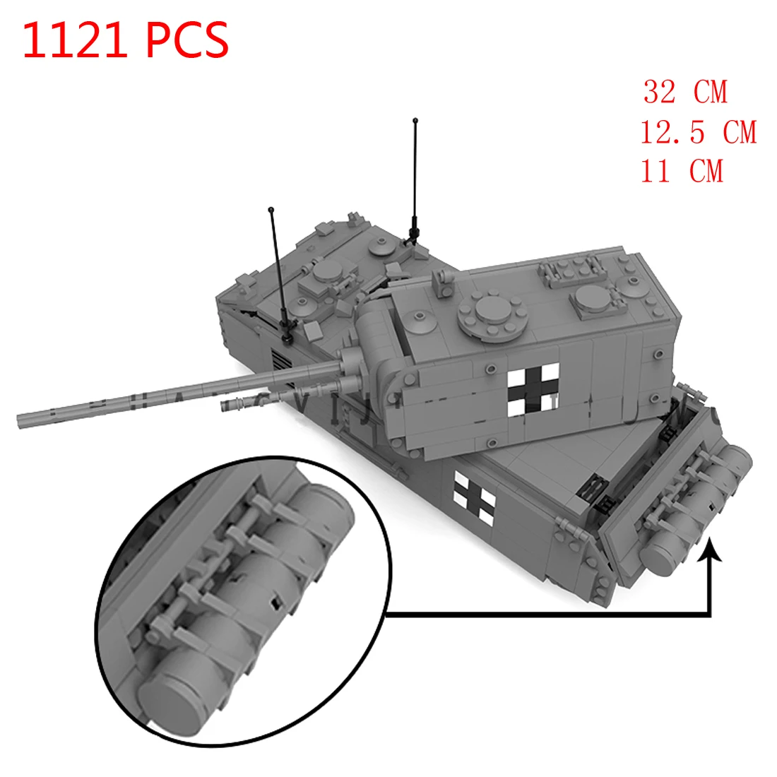 Hot military WWII germania esercito tecnico Mouse super heavy tank equipment veicoli armi da guerra mattoni modello Building Blocks giocattoli