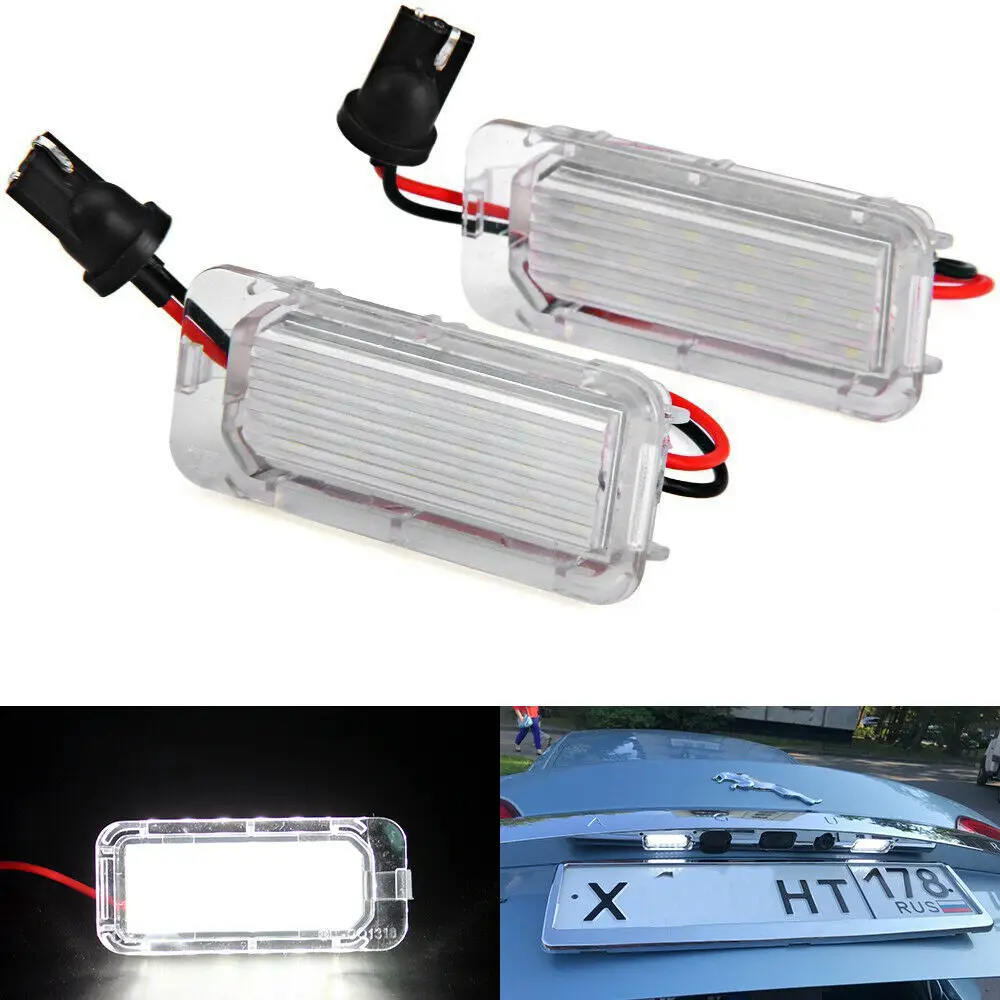 

2PCS Car Canbus LED License Number Plate Light 12V White For Ford Focus 5D Fiesta Mondeo MK4 C-Max MK2 S-Max Kuga Galaxy 6000k