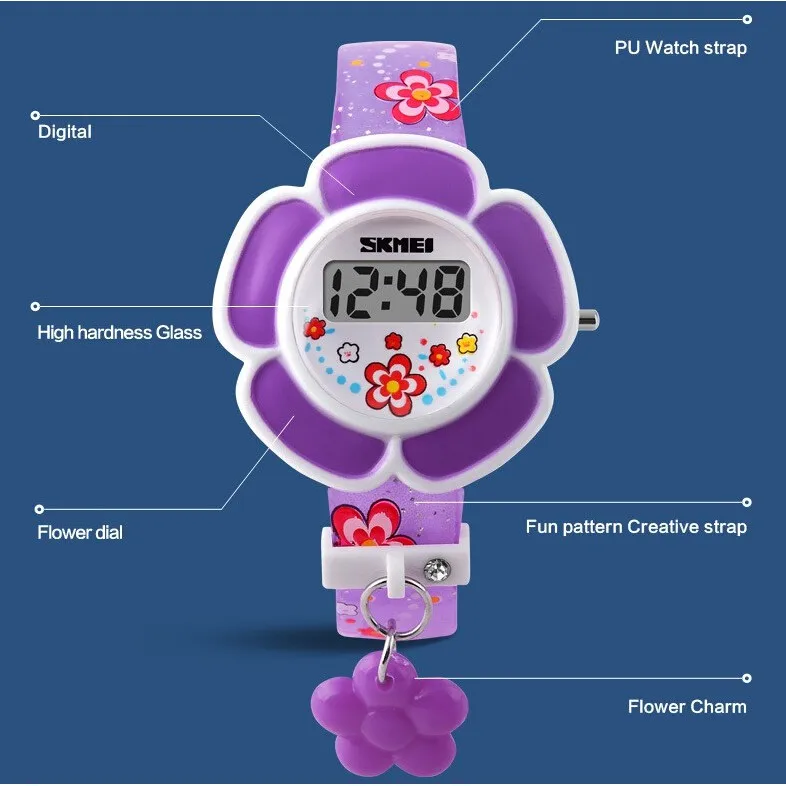 SKMEI-Montres-bracelets pour enfants, jolie montre-bracelet pour filles, beauté créative, horloge personnalisée, mode heure relogio inftalk l