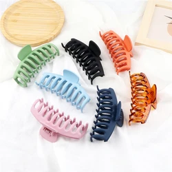 Solid Color Claw Large Frosted Hair Claws Korean Fashion Hair Clips for Women Girls Barrette Bath Hairpins Hair Accessories Gift