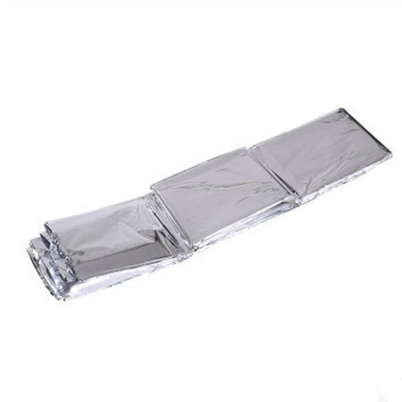 2pcs Water Proof Emergency Survival Camping  Sport First Aid Sliver Rescue Rescue Blanket Foil Thermal Space Curtain Outdoor