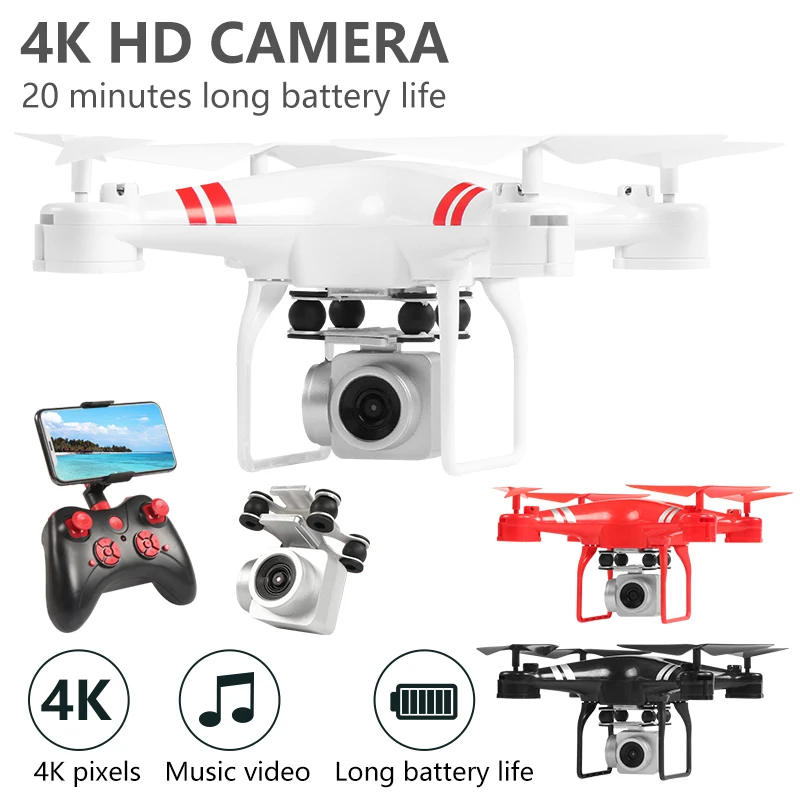 Eboyu KY101D 2.4Ghz Rc Drone 20Min Vliegtijd W/4K Wifi Fpv Hd Camera Hoogte Houden gebaar Modus Rc Quadcopter Drone Rtf