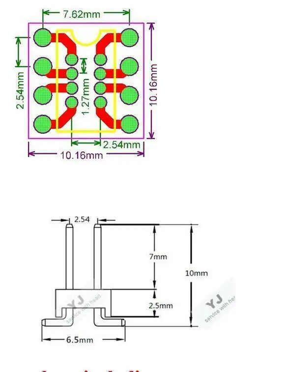 DIP8 to SOP8 Adapter SOIC8 Socket PCB 1.27mm / 2.54mm Adapter 8pin Sound card upgrade Converter board for Op amp