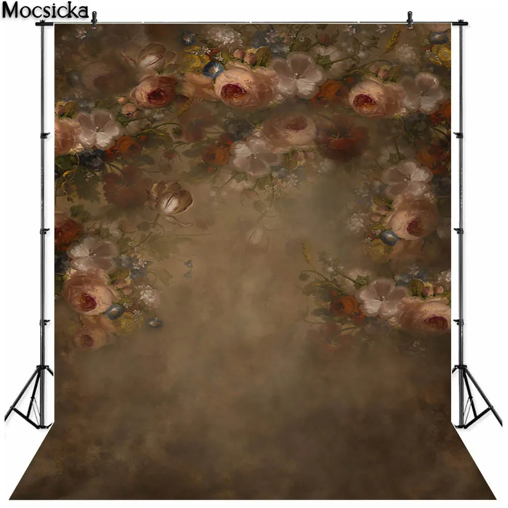 Telón de fondo de fotografía de flores Vintage para recién nacidos, retrato artístico de maternidad para sesión fotográfica, utilería para estudio fotográfico
